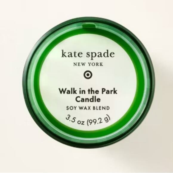 kate spade new york x Target Stripe Glass Mini Candle Lot of 2 pink & green NEW - Picture 3 of 6
